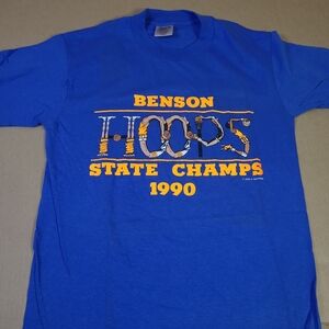 Vintage 90s 1990‎ Benson State Champs Basketball USA Made Single Stitch Oneita L